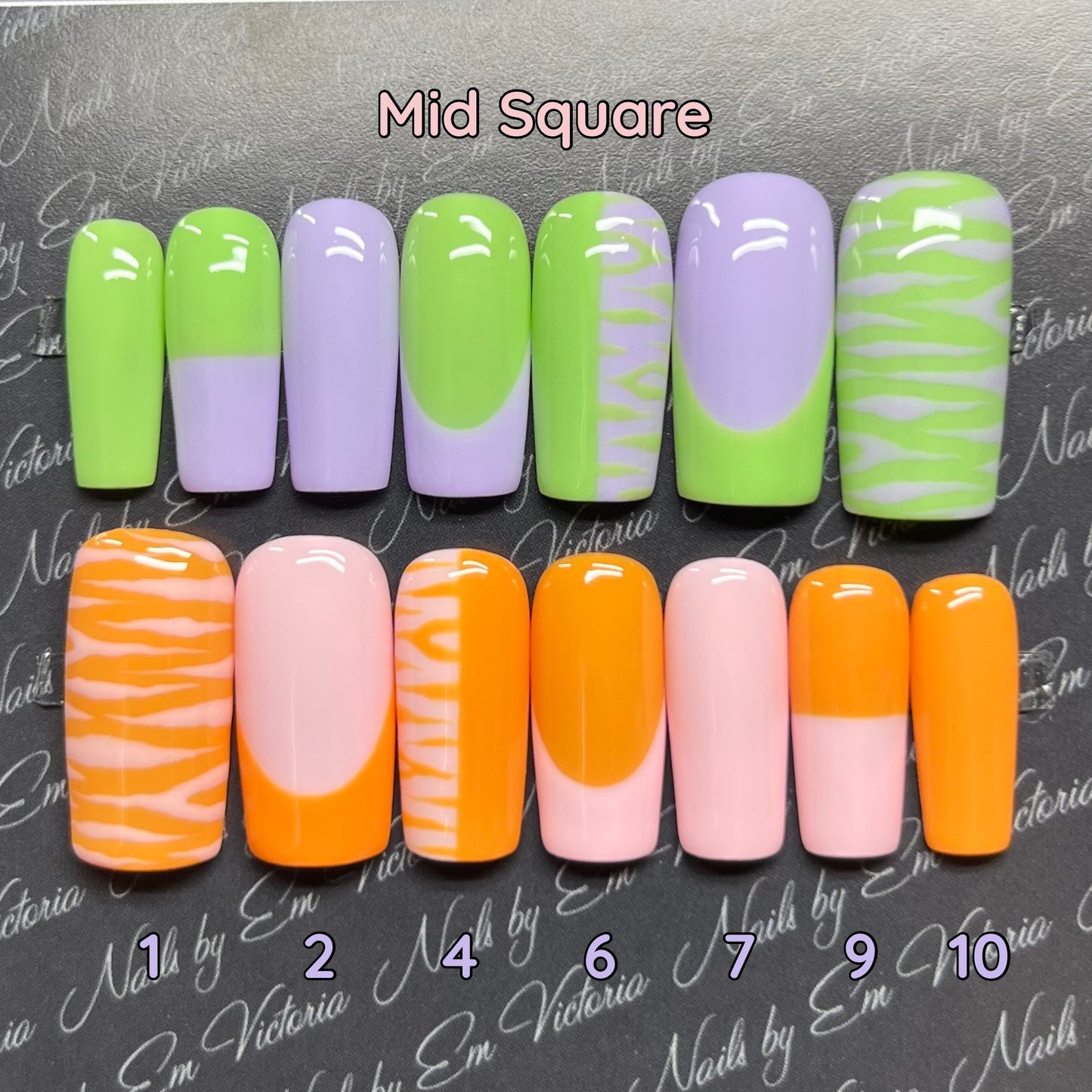 Pastel Retro Miss Matched Mid Square
