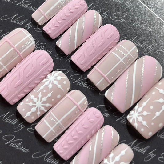 Pastel Pink Winter Wonderland Mid Square