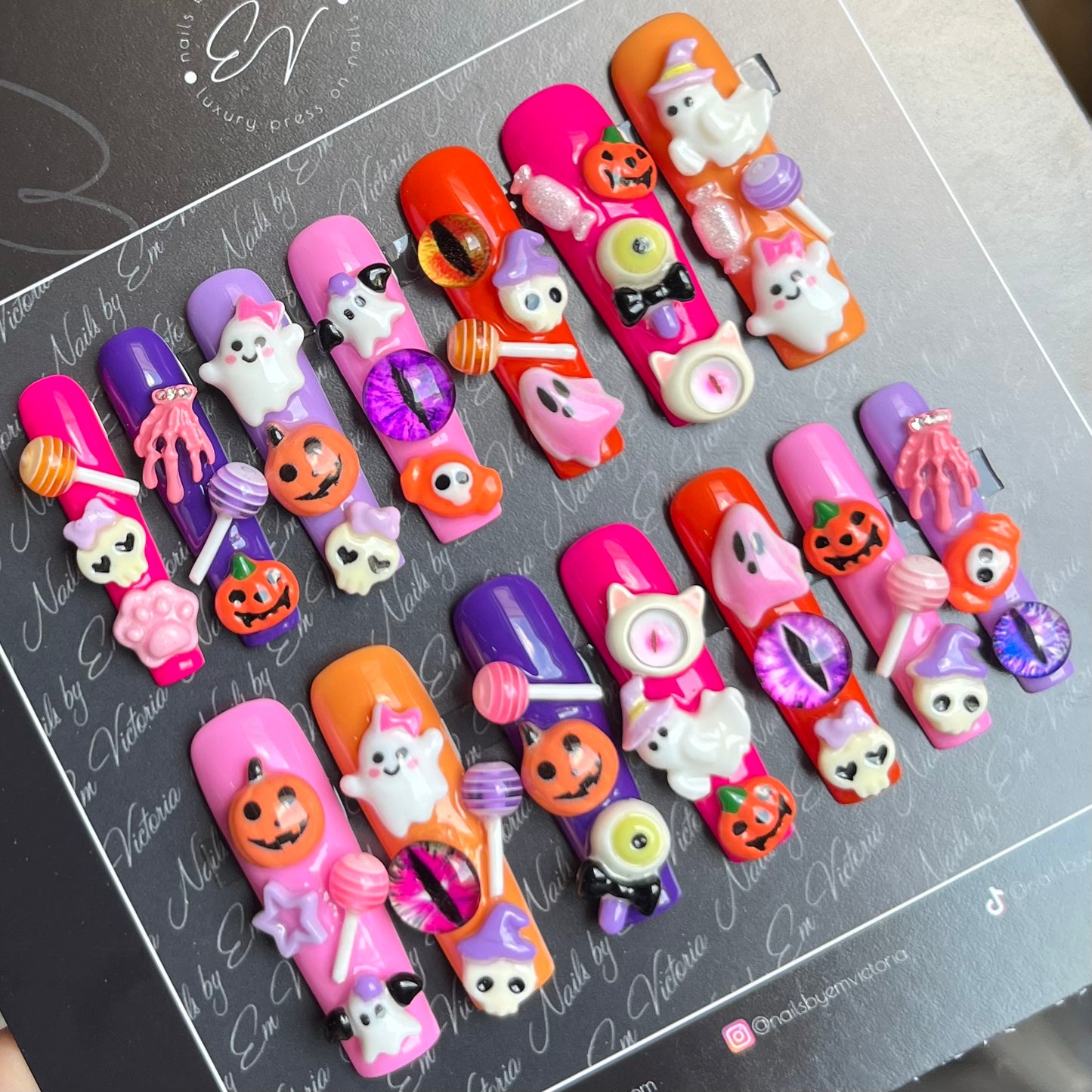 Trick or Treat Junk Nails XL Square