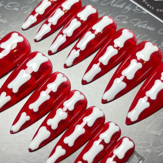 Red Jelly Bones Long Stiletto