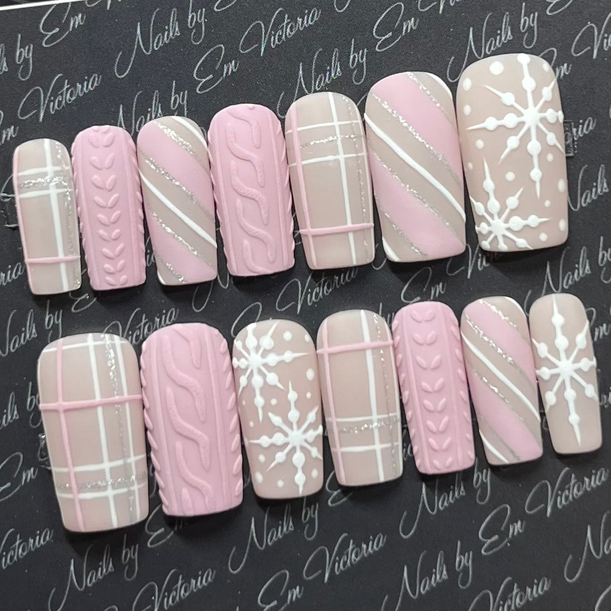 Pastel Pink Winter Wonderland Mid Square