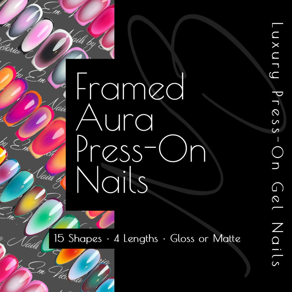 Framed Aura - Luxury Press On Gel Nails
